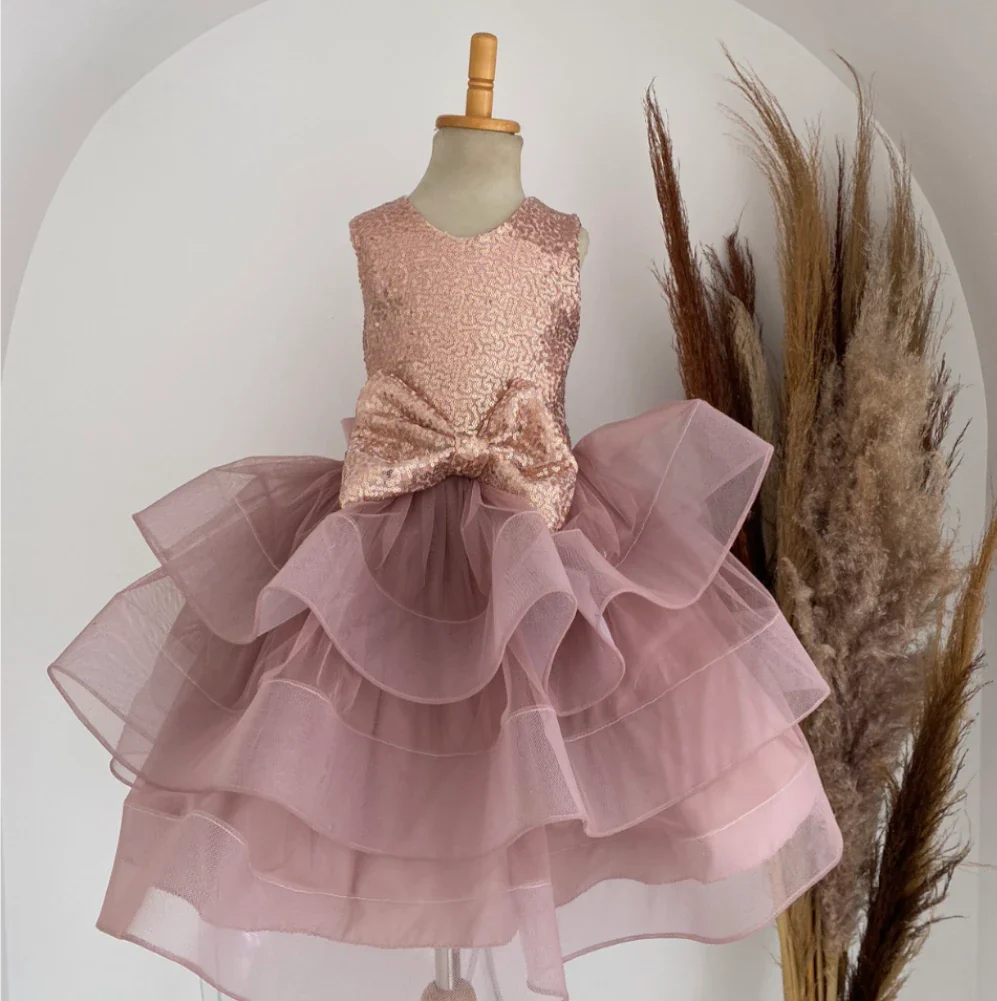 Elly Blush Pink Ruffled Tutu Dress