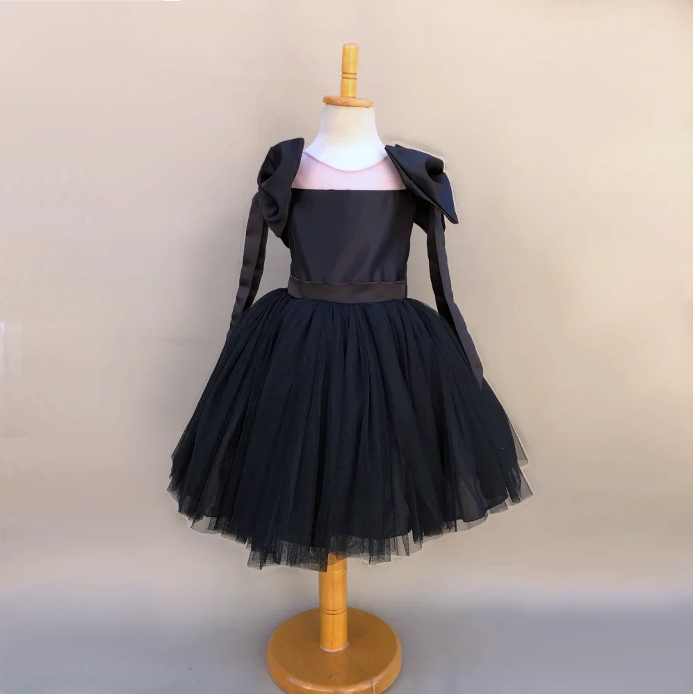 Avery black occasion tulle dress