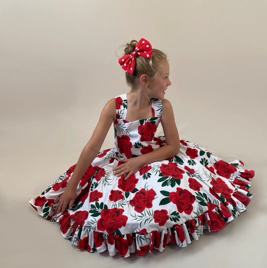 Floral rose Twirl Dress