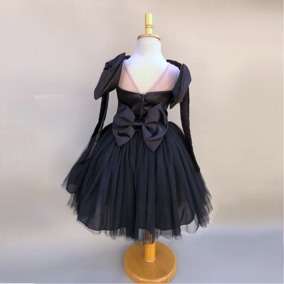 Avery black occasion tulle dress