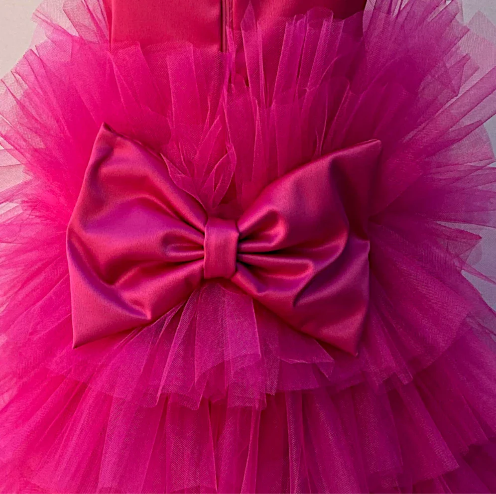 Juliette Hot Pink Ruffle Dress