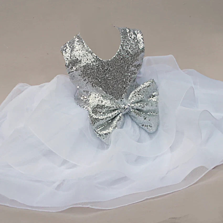 Macy  Silver Sequin Tutu Dress