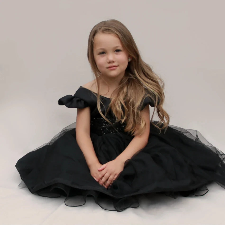 Casandra Open Back Black Formal Tutu