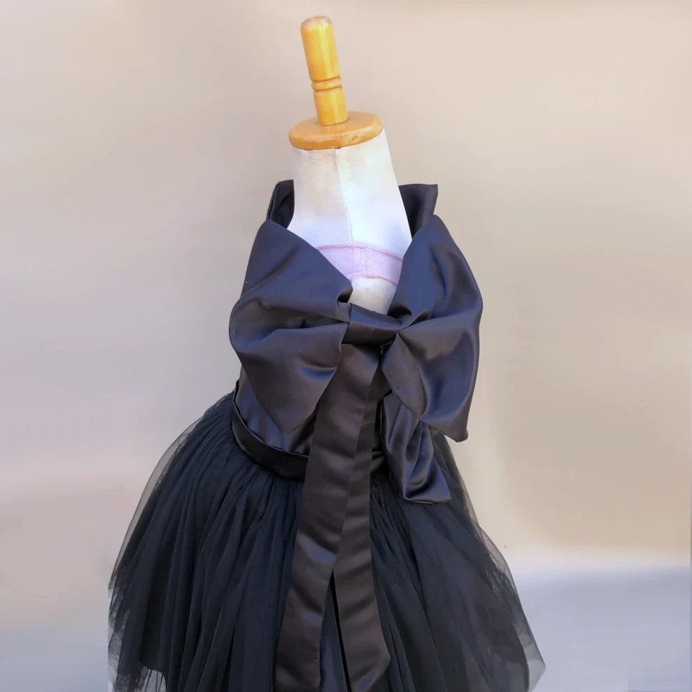 Avery black occasion tulle dress