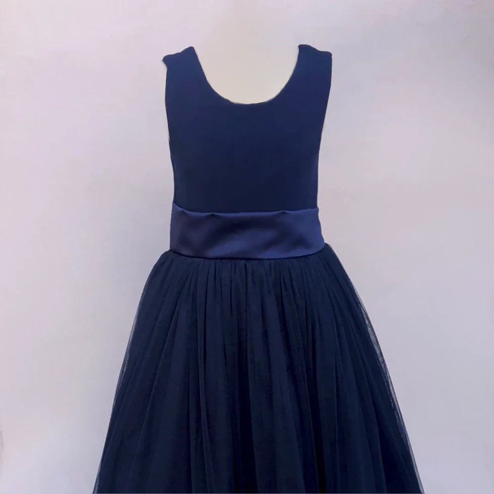 Celine Navy Full Length Dress