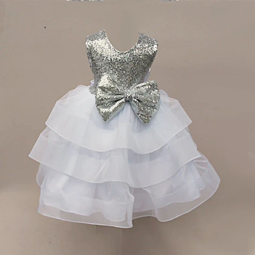 Macy  Silver Sequin Tutu Dress