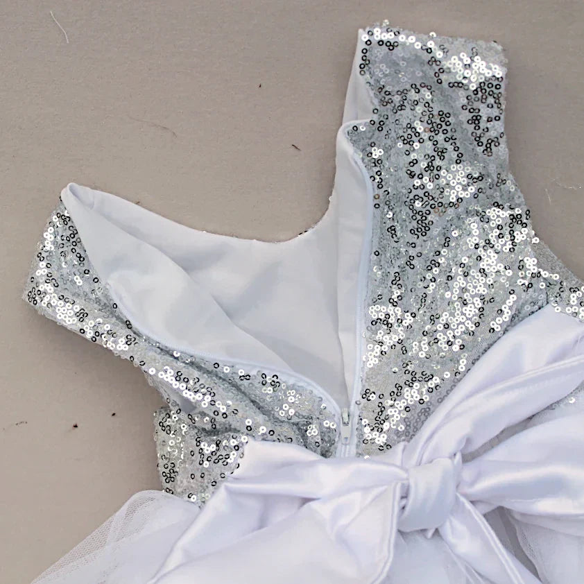 Macy  Silver Sequin Tutu Dress